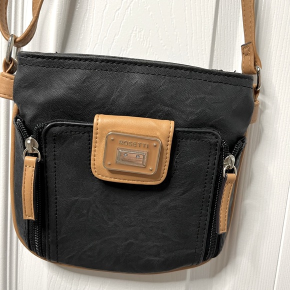 ROSETTI black and tan colorblock crossbody bag - Picture 2 of 5